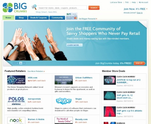 The pictures here and below are representative of the overall website look and feel.
