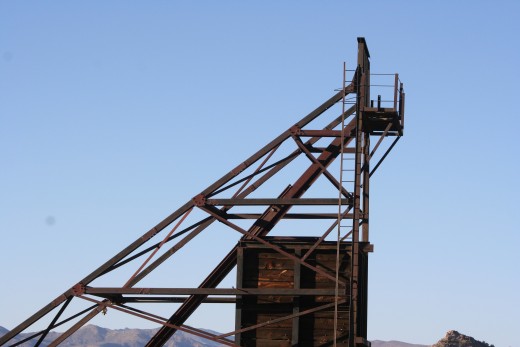 Equipment at an abandoned mine near Wickenburg Arizona.
