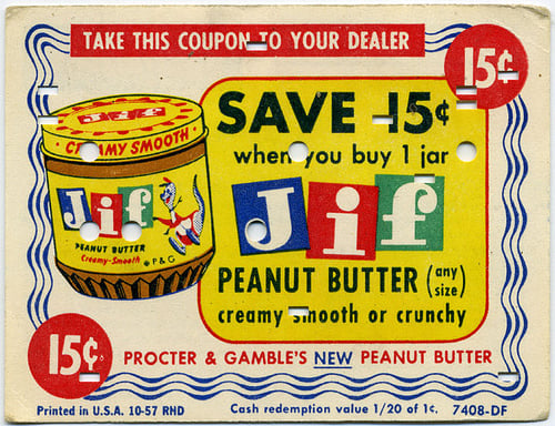 Great picture of an old Jif coupon.