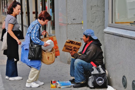 Helping the homeless is an excellent way to show concern for the less fortunate.    Photo Credit: Ed Yourdon on Flickr