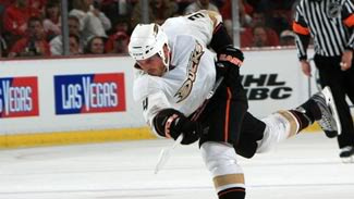 James Wisnieski of Anaheim Ducks in 09-10.