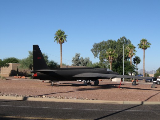 U2 aircraft on display at Davis Monthan AFB in Tucson, AZ (photo copyright 2008, Chuck Nugent)