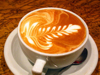 Latte with Rosetta Artistry: