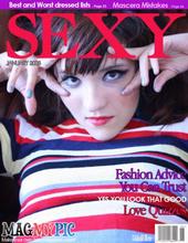 Sexy magazine cover girl Margarita