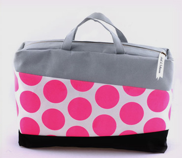A pink laptop bag