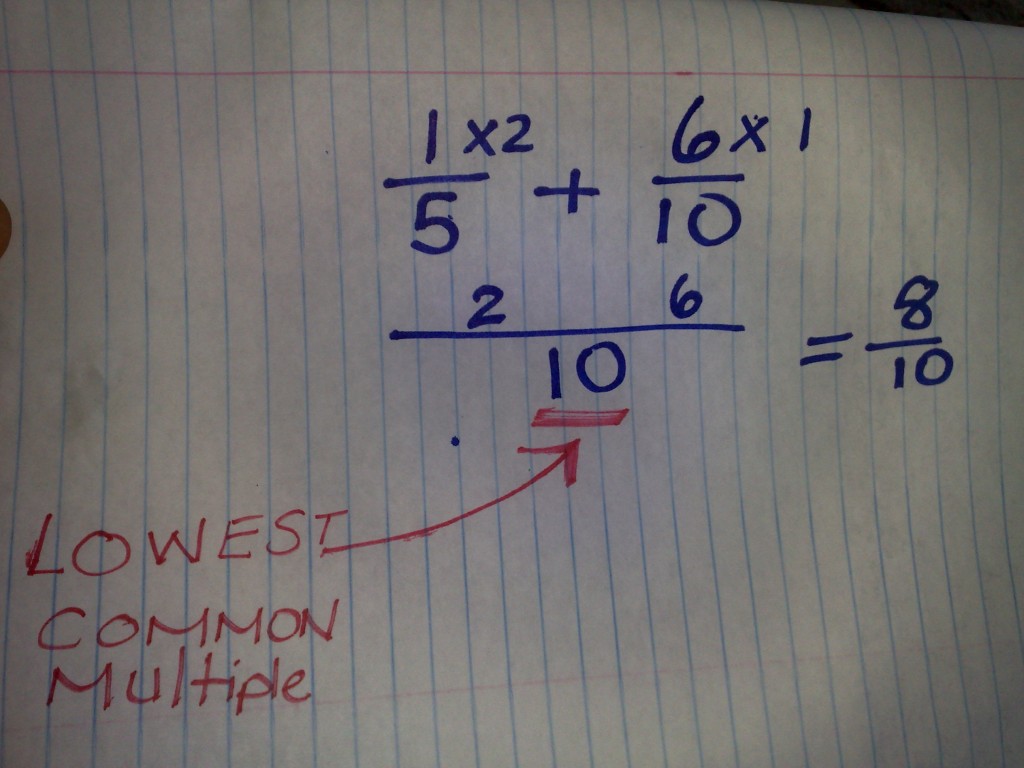Adding fractions and subtracting fractions