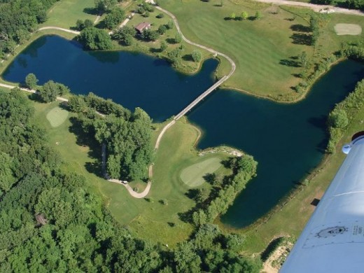 Arial view of Hole #2 at Long Bridge Golf Course from www.longbridgegc.com