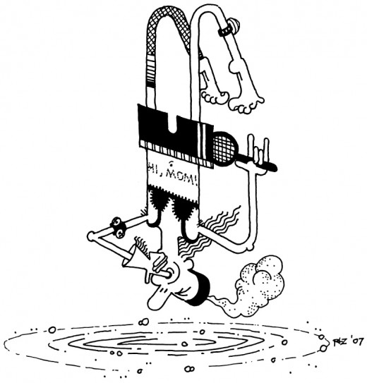 Irving Plotny Does a Dive of His Own Invention, rickzimmerman 2010