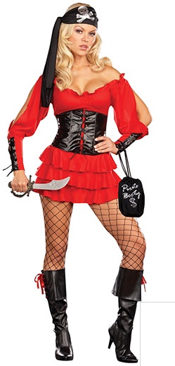 sexy female pirate costume for Halloween or any day of the year you want to hide some treasure