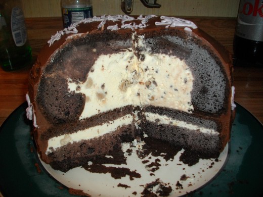 This was made with cookies and cream - Hey, it WAS her B-day after all!!