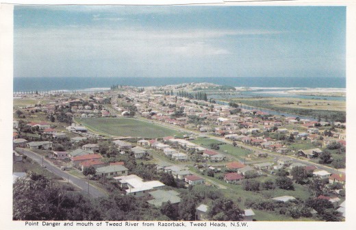 Tweed Heads, NSW-Qld Border in 1969. 
