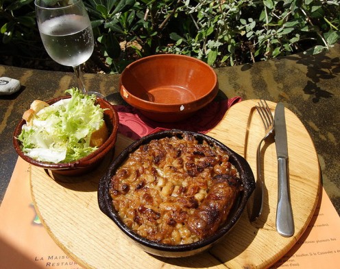 A cassoulet, Castelnaudary style. Courtesy of Wikipedia and photographed by ignis