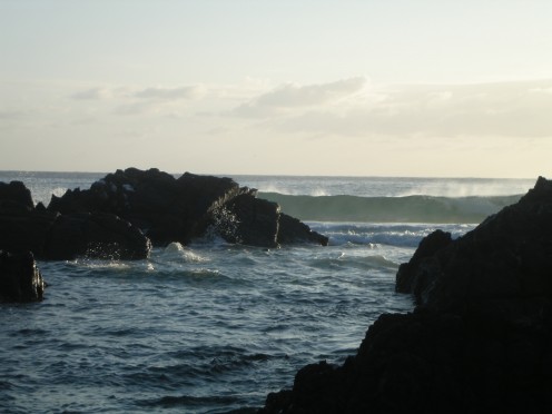 A gap in the rocks