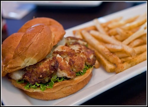 These crab burgers are oh so delicious. 