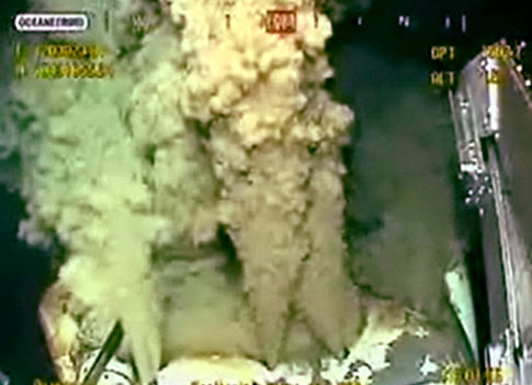 This image dominated the news for three months as oil gushed from a broken emergency flow cut-off.