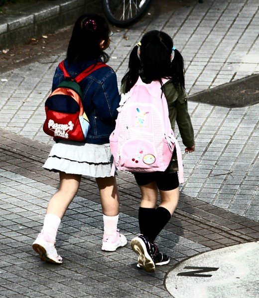 For smaller kids a backpack is ideal for school. Pink backpacks are especially cute!