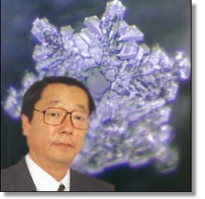 Masaru Emoto and one of his "Messages from Water"