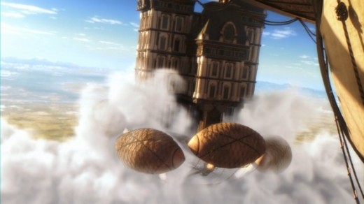 It's all up in the air, and in Bioshock Infinite, you dare not fall off, as it's a long way down.