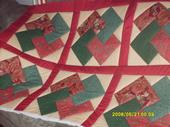 the quilted pieces bring put together