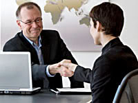Be careful not to get too relaxed in a job interview. Being a little nervous is normal. 
