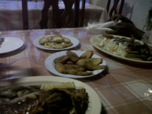 The seafood meal at Jolly's.