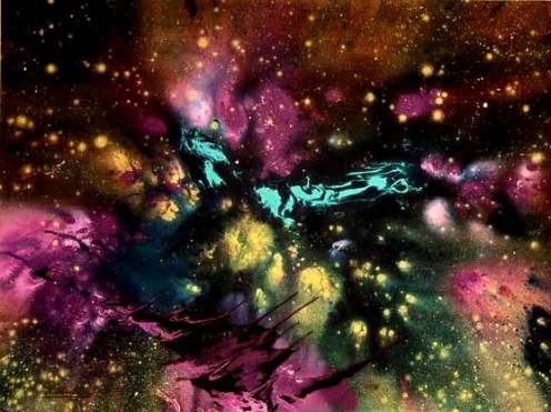 NEBULA - Original fluidism painting by Robert Kernodle