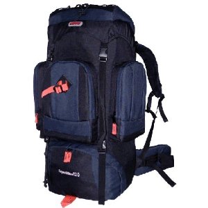 NEW CUSCUS 7500ci Internal Frame Hiking Camp Backpack Travel Bag- Navy/Black