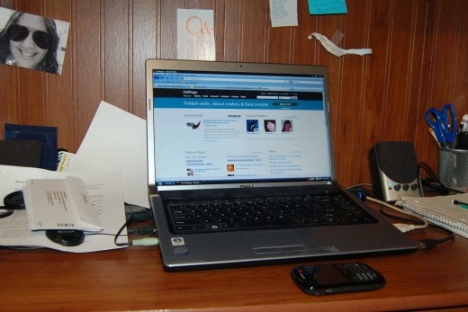 I intended on getting out today, but the weather was kind of crappy.  I stayed home all day working at my desk.  I wrote some articles, paid some bills, did some work, and made a mess of my desk.