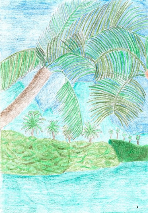 Palm trees in Tahiti. Credit: Sweetiepie on Hubpages.
