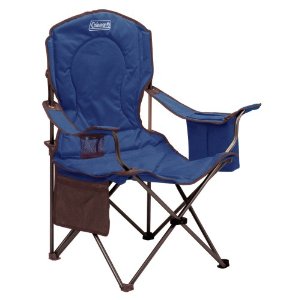 Coleman Oversized Quad Chair with Cooler, Blue Coleman Oversized Quad Chair with Cooler, Blue