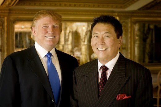Robert M. Kiyosaki with real estate tycoon Donald Trump.