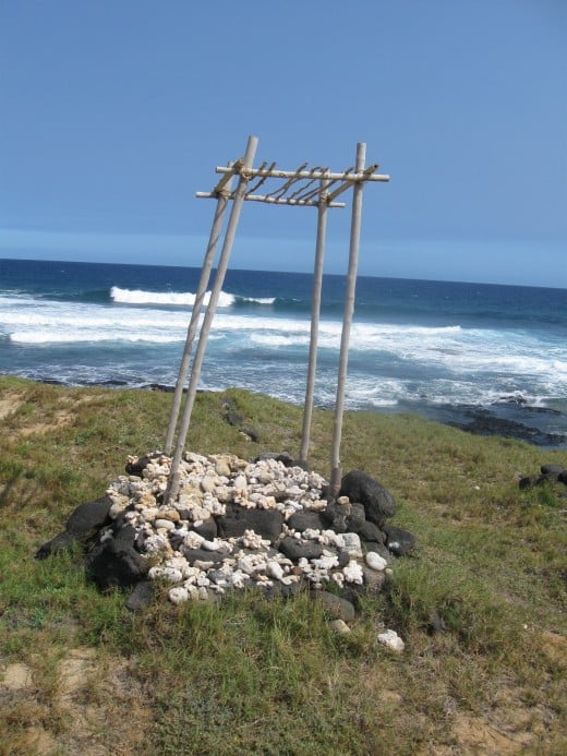 Burial sites such as this are found all over the Island and when they are discovered, as this one was, they are honored and protected.