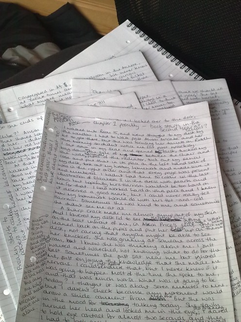 This is what my writing looks like when it comes straight out of my head - same as many people's I suppose.