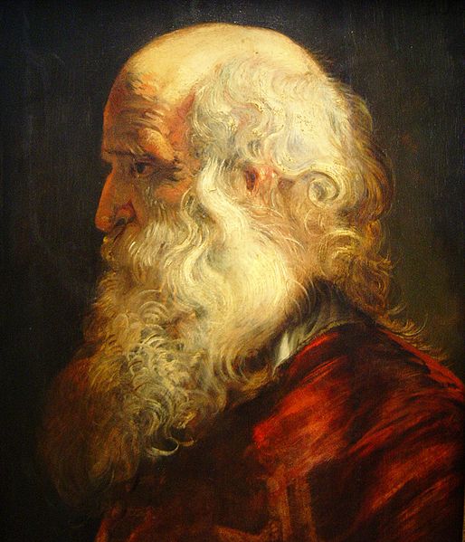 Study of the head of an old man by Peter Paul Rubens. Wikimedia Commons.