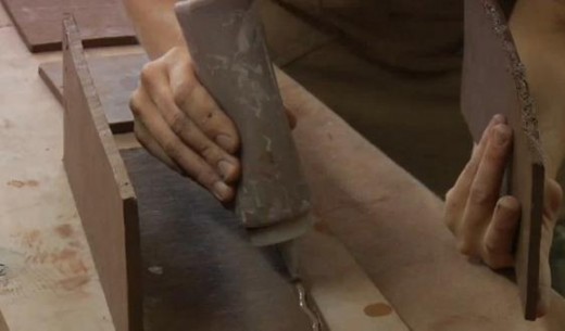 Clay Slabs are made by rolling clay on a flat surface using a rolling pin