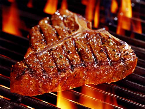 A juicy steak - a good source of iron and protein