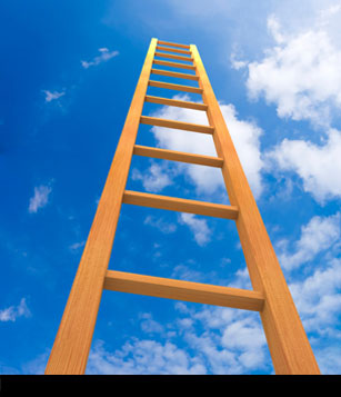 The ladder of success?  It's pointed in the right direction, at least
