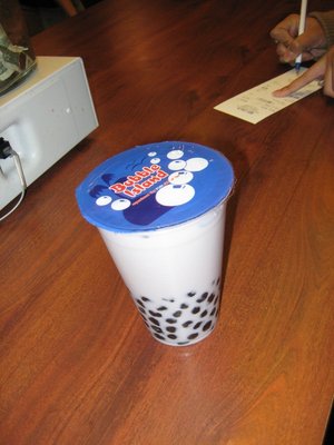 Taro Milk Tea with Black Bubbles
