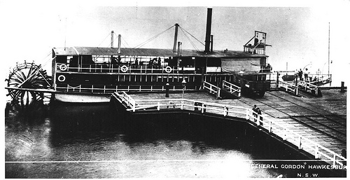 This is the General Gordon, the largest Hawkesbury River steamer in the 1920s and 193os