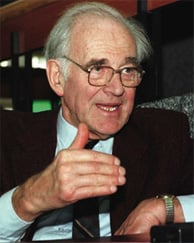 Bert Bolin, co-author of a pivotal paper on oceanic uptake of CO2, and first chair of the International Council for Science's Committee on Atmospheric Science (1965.)  Image courtesy Stockholm University.