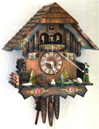 this is a great example of the typical antique cuckoo clock