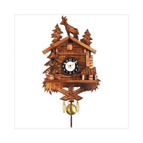 Battery Operated Cuckoo Clock with Standing Deer