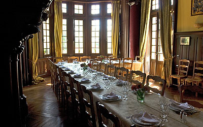 One of the three dining rooms available