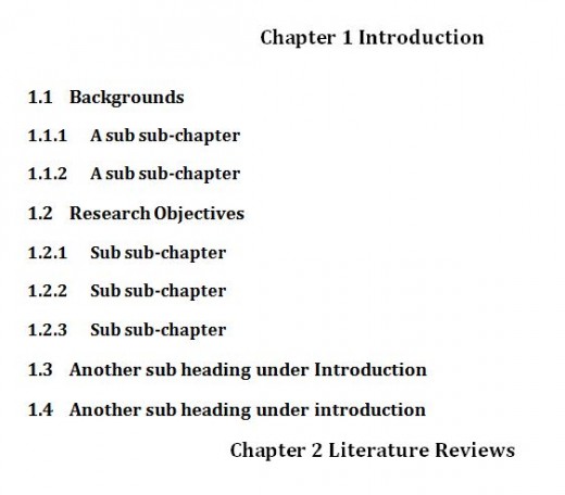 Chapter and Sub Chapter Numbering in Word 2007: How to 