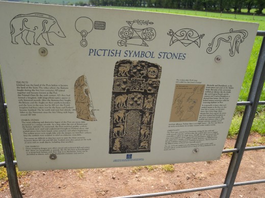 Pictish symbols found in stone.