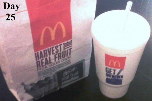 Emily had to work today, so I was by myself all day long, thus there was no one to cook for me lol.  After hours of my stomach growling, I took the lazy route and went to McDonald's for an unhealthy lunch.