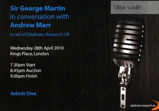 My ticket for the event