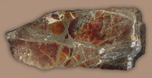 An example of a piece of raw iron ore.
