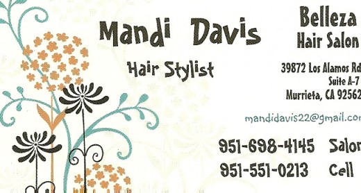 Call Mandi and schedule your hair appointment today