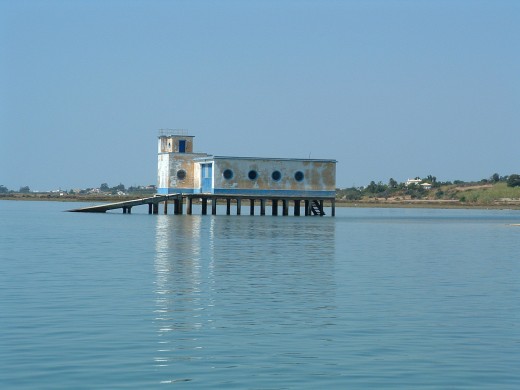 Old house in the middle of the Ria Formosa